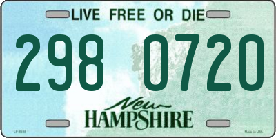 NH license plate 2980720