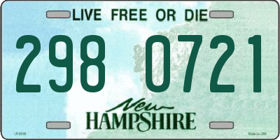 NH license plate 2980721