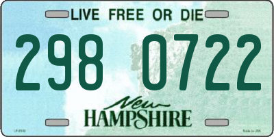 NH license plate 2980722