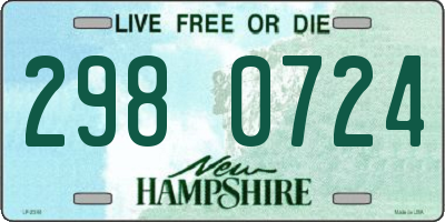 NH license plate 2980724