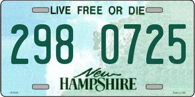 NH license plate 2980725