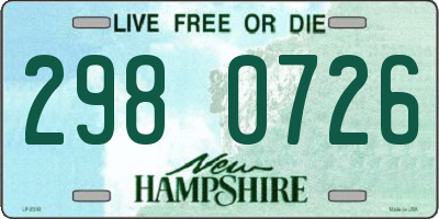 NH license plate 2980726
