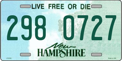 NH license plate 2980727