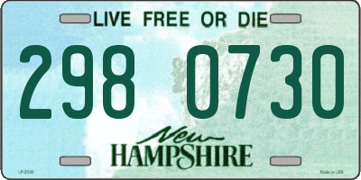 NH license plate 2980730