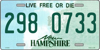 NH license plate 2980733