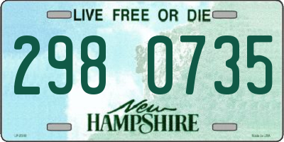 NH license plate 2980735
