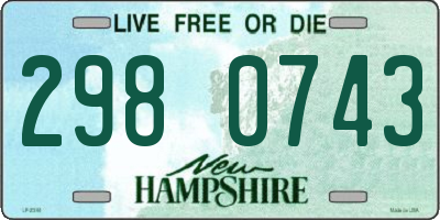 NH license plate 2980743
