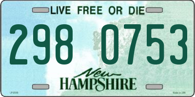 NH license plate 2980753