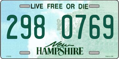 NH license plate 2980769