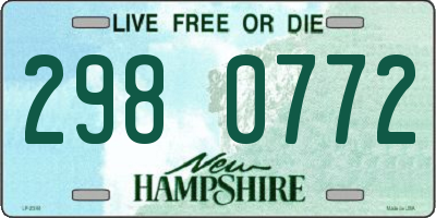 NH license plate 2980772
