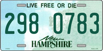 NH license plate 2980783