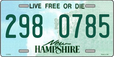 NH license plate 2980785