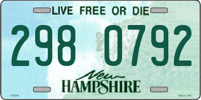 NH license plate 2980792