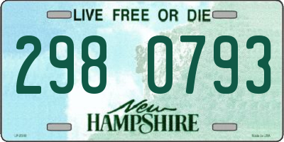NH license plate 2980793