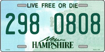 NH license plate 2980808