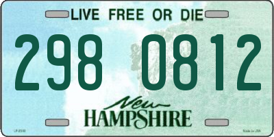 NH license plate 2980812