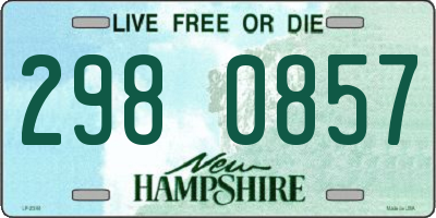 NH license plate 2980857