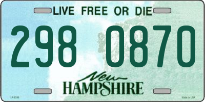 NH license plate 2980870