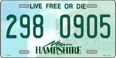 NH license plate 2980905