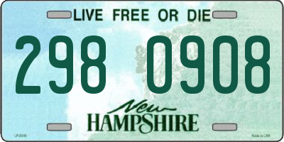 NH license plate 2980908