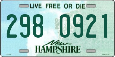 NH license plate 2980921