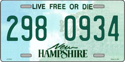 NH license plate 2980934