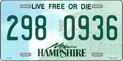 NH license plate 2980936