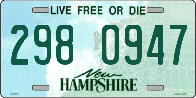 NH license plate 2980947
