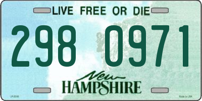 NH license plate 2980971