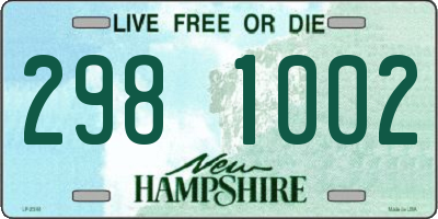 NH license plate 2981002