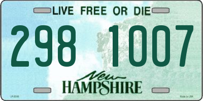 NH license plate 2981007