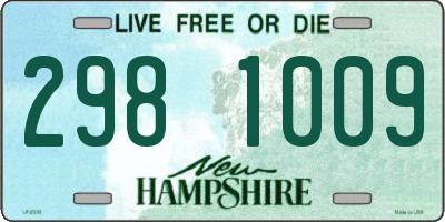 NH license plate 2981009