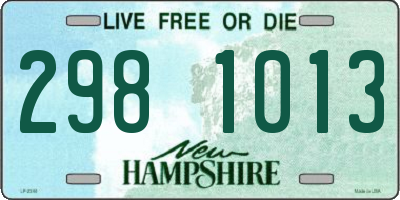 NH license plate 2981013