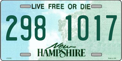 NH license plate 2981017