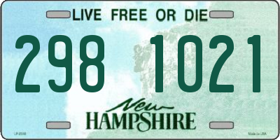 NH license plate 2981021