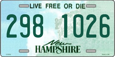 NH license plate 2981026