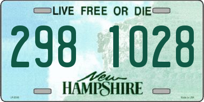NH license plate 2981028
