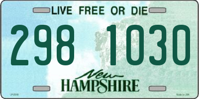 NH license plate 2981030