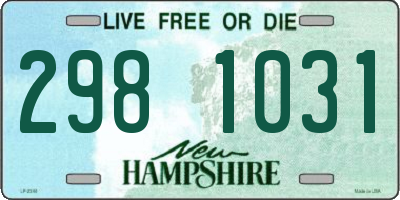 NH license plate 2981031