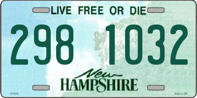 NH license plate 2981032
