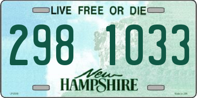 NH license plate 2981033