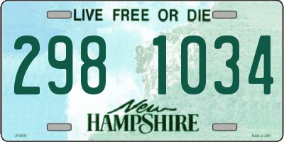 NH license plate 2981034