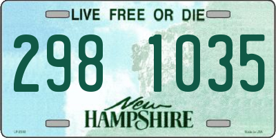 NH license plate 2981035