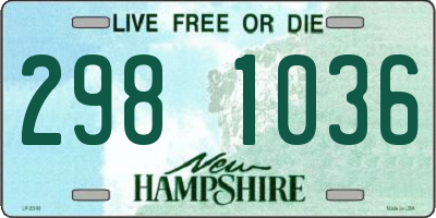 NH license plate 2981036