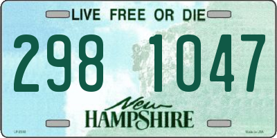 NH license plate 2981047