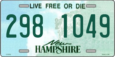 NH license plate 2981049