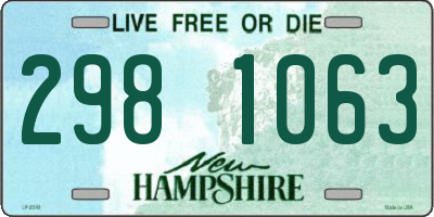 NH license plate 2981063