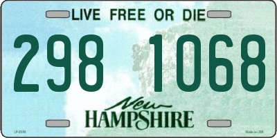 NH license plate 2981068