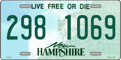 NH license plate 2981069