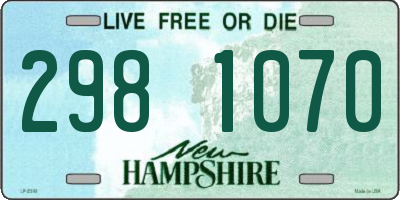 NH license plate 2981070